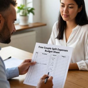 Free Budget Worksheet for Couples Sharing Expenses Excel PDF