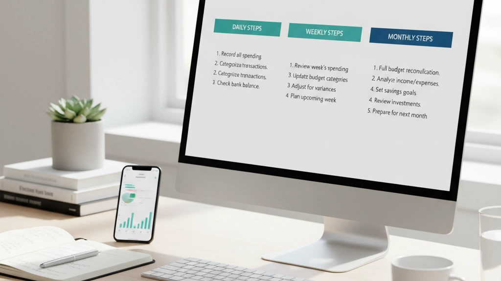 Budget Tracking Routine: Daily, Weekly, Monthly Steps