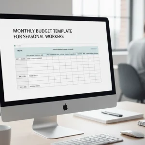 Monthly Budget Template for Seasonal Workers Free Download Guide