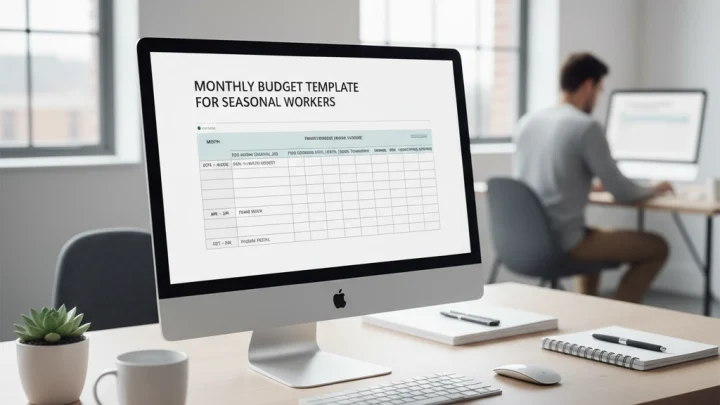 Monthly Budget Template for Seasonal Workers Free Download Guide