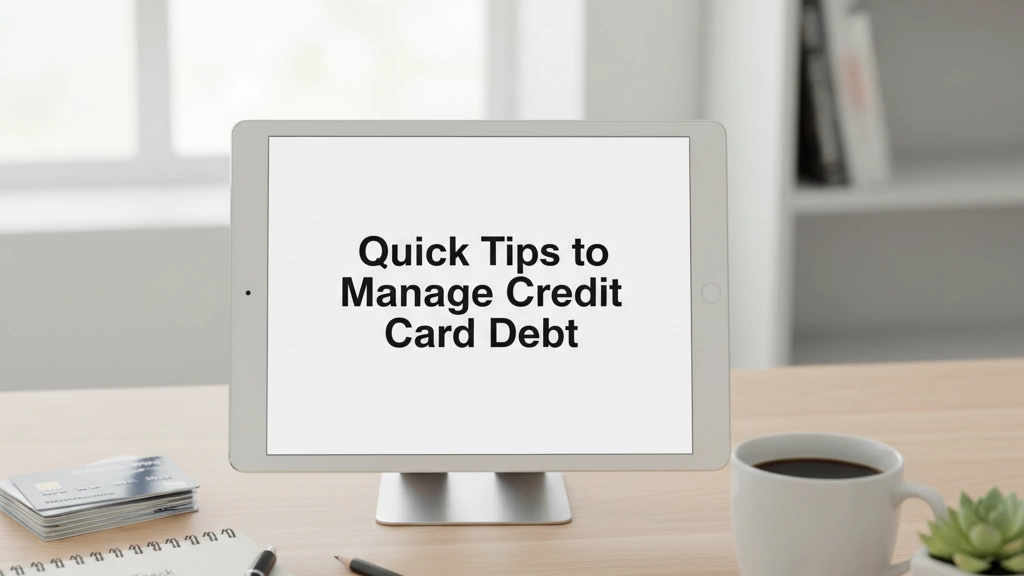 Quick Tips to Manage Credit Card Debt